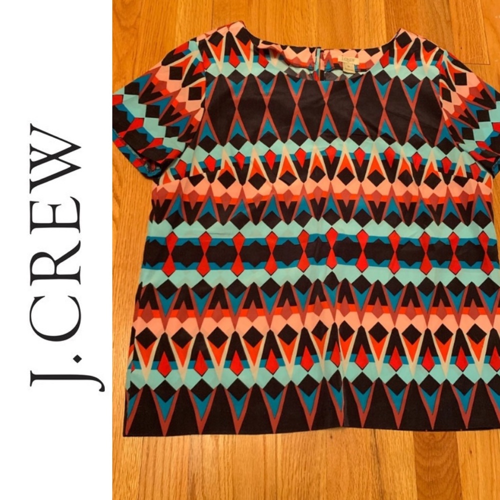 J. Crew Multi-Colored Blouse